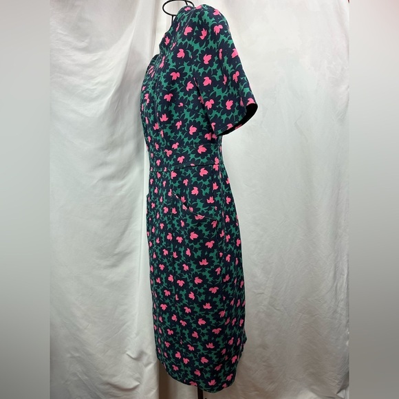 Boden Louise textured forest bloom midi sheath dress size 8 - Picture 12 of 15